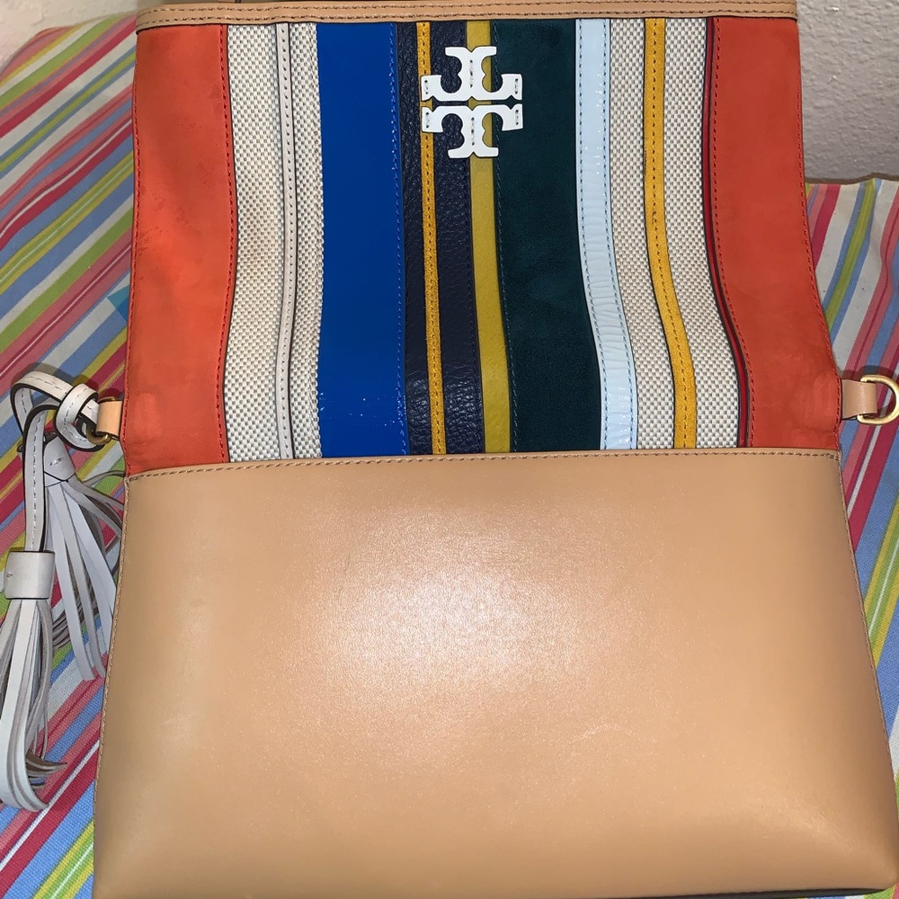 Tory Burch McGraw striped crossbody/clutch bag - Picture 6 of 12